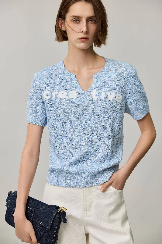 LILY Playful V-neck Knit Trendy Women's 