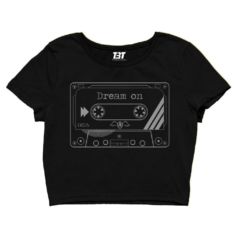 Aerosmith Crop Top - Dream On Feminine Women's Style 