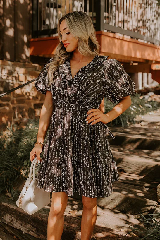 Whimsical Whispers Floral Mini Dress Gym