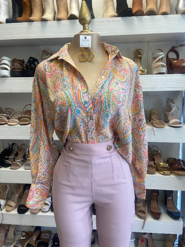 Elsie Multicolor Blouse Dynamic Women's High - energy