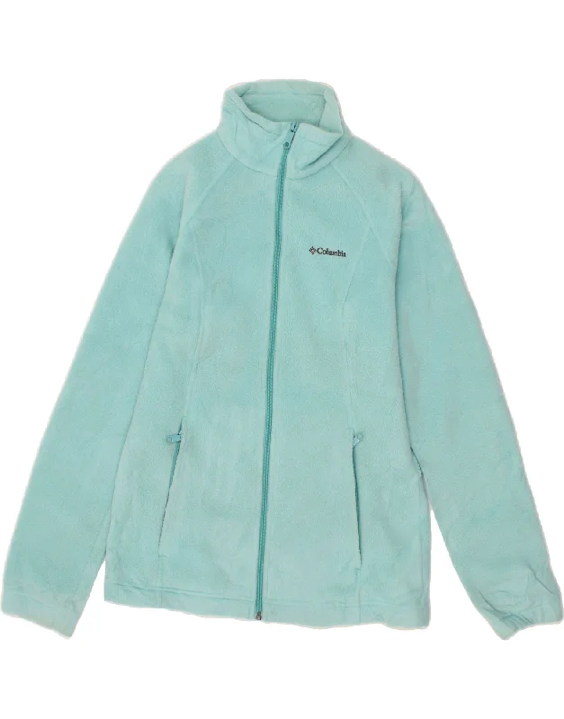 CHAMPION Womens Fleece Jacket UK 10 Small Turquoise Polyester Sleek Women's Metallic