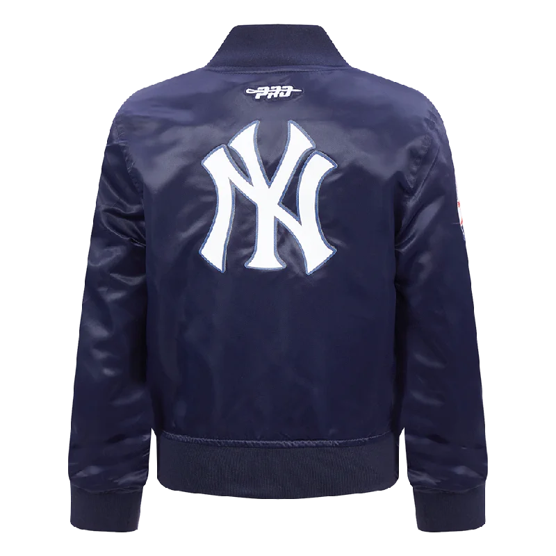 NEW YORK YANKEES CLASSIC TODDLER BOYS SATIN JACKET (MIDNIGHT NAVY) French