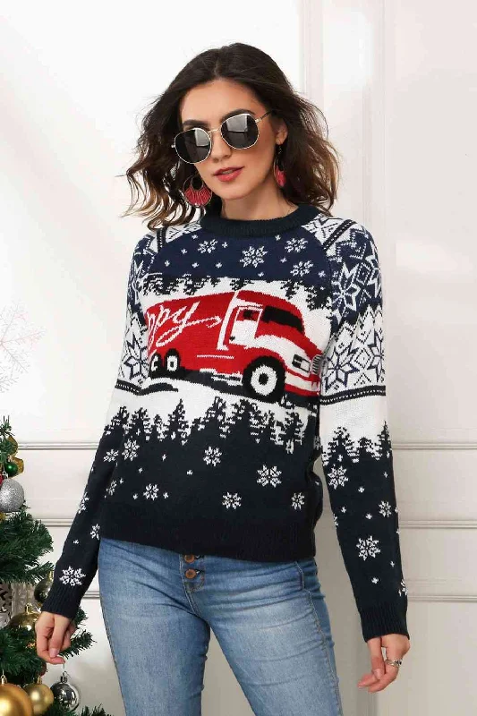 HAPPY Christmas Raglan Sleeve Sweater garde