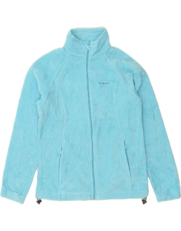 COLUMBIA Womens Fleece Jacket UK 16 Large Blue Polyester Preppy Women's College