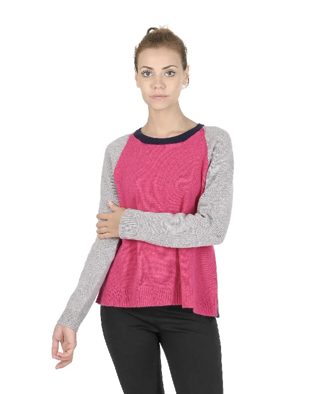 Crown of Edinburgh Cashmere Women's Round Neck Cashmere Sweater in Multicolor - 46 EU Business Crown of Edinburgh Cashmere Women's Round Neck Cashmere Sweater in Multicolor - 46 EU Business