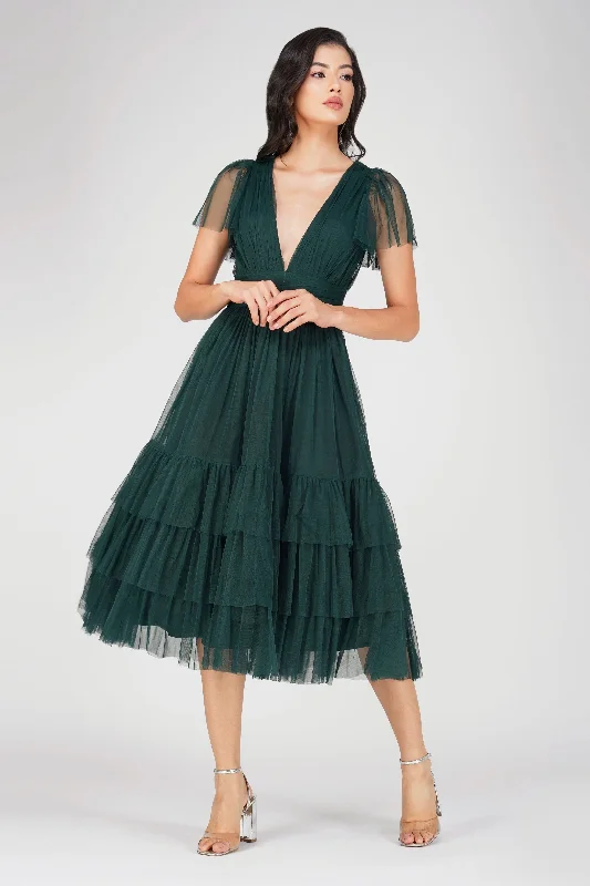 Madison Emerald Green Bridesmaid Dress Sustainable Organic