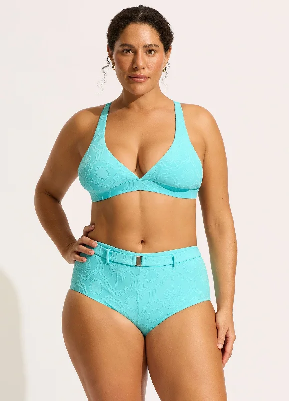 Oasis Belted Hollywood Boyleg Bikini Bottom - Atoll Adventure