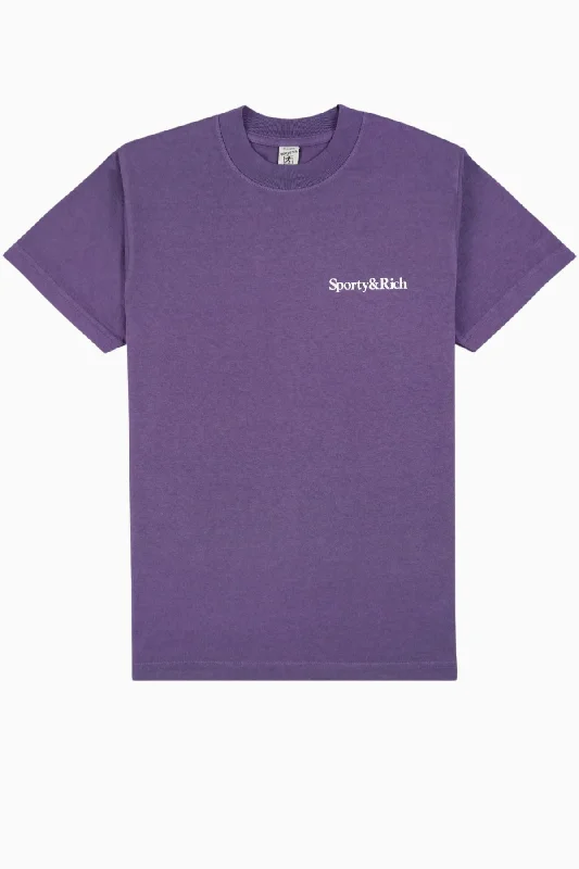 Sporty & Rich Health Is Wealth T-Shirt - Dusty Grape/ White Youthful Women's Pop
