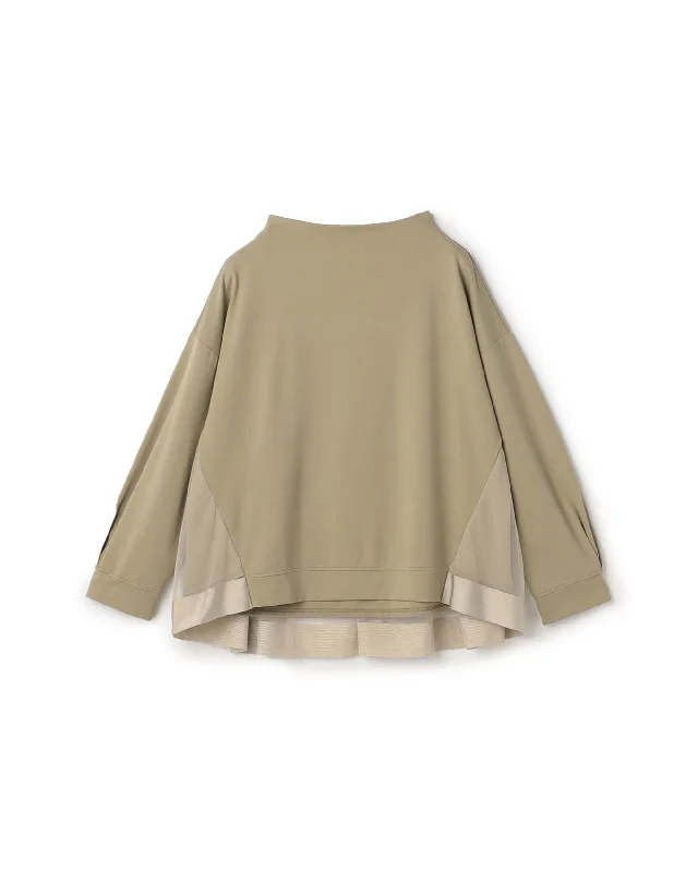 Flare Mesh Back Top Cashmere