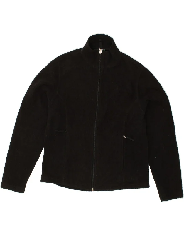 L.L.BEAN Womens Fleece Jacket UK 10 Small Black Polyester Practical Women's Multi - 
