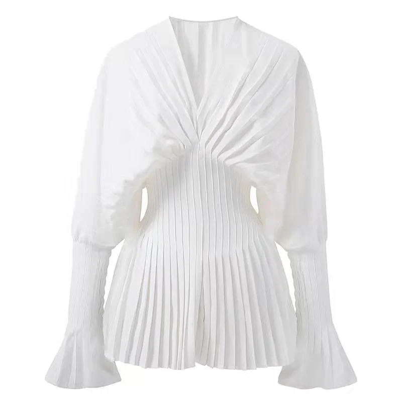 A&A Summer Pleated Blouse Street