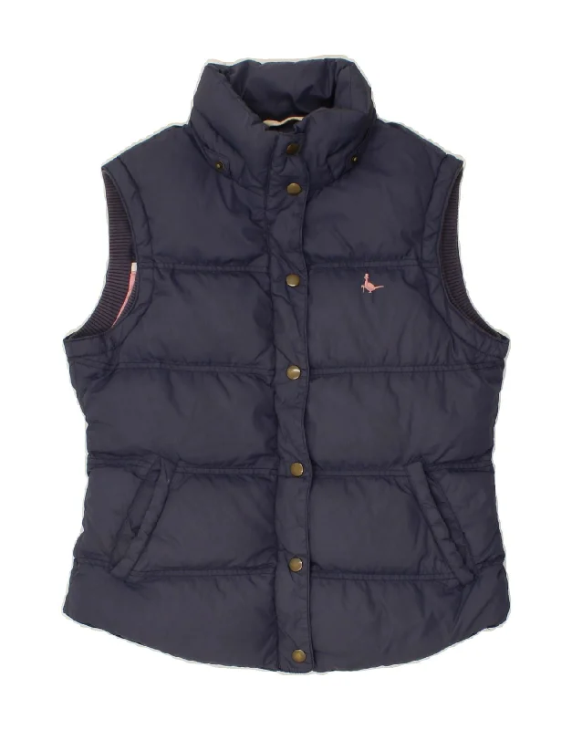 JACK WILLS Womens Padded Gilet UK 10 Small  Navy Blue Nylon Adventure