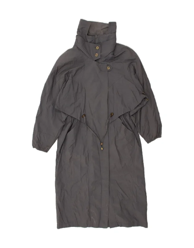 MISS JOY Womens Overcoat IT 40 Small Grey Cotton Edgy Women's Punk