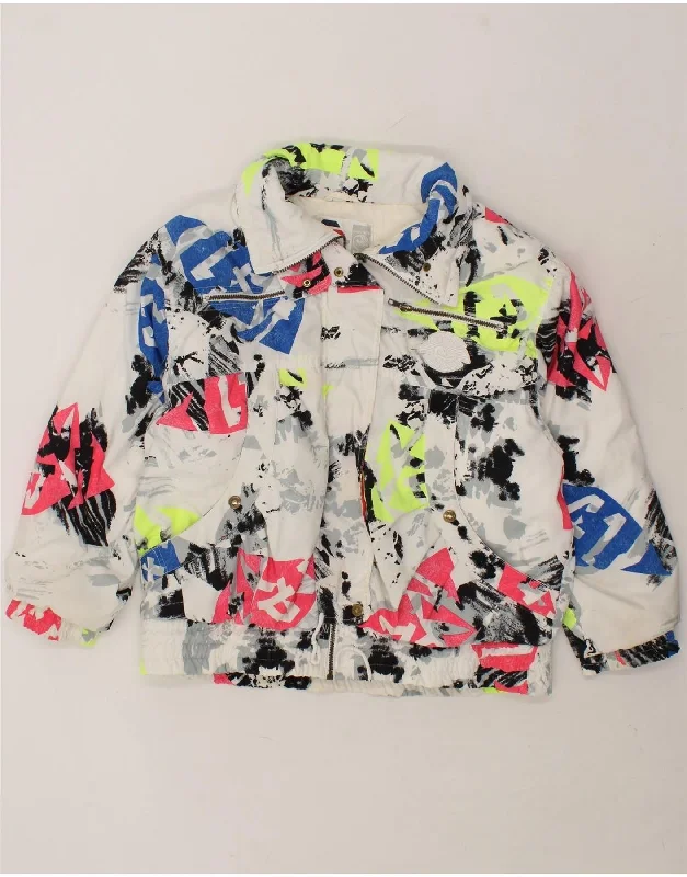 ELHO Womens Abstract Pattern Padded Jacket UK 16 Large Multicoloured Minimalist Women's Casual ELHO Womens Abstract Pattern Padded Jacket UK 16 Large Multicoloured Minimalist Women's Casual