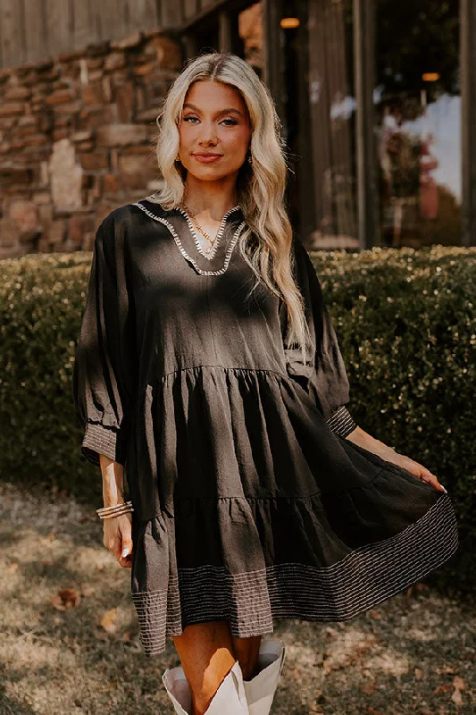 Dreamy Moment Mini Dress in Black Bold Women's Statement