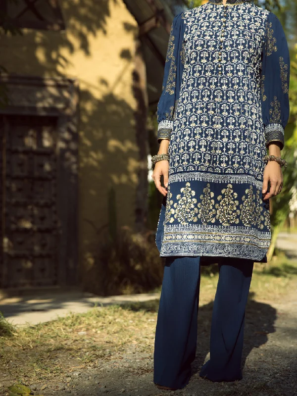 Blue Yarn Dyed Tunic - AL-LK-880 Bold Women's Statement