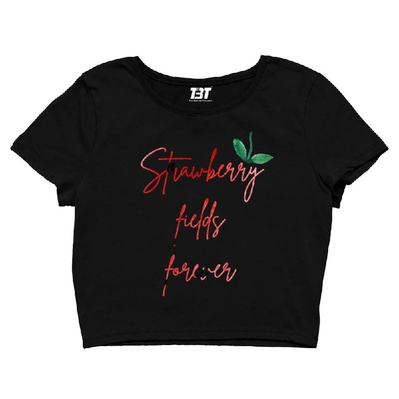 The Beatles Crop Top - Strawberry Fields Forever Dynamic Women's Moto