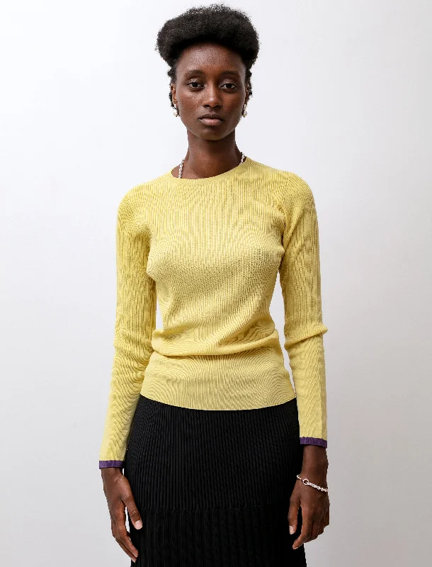 Cupro Rib Top Yellow/Purple Artistic Women's Avant - 