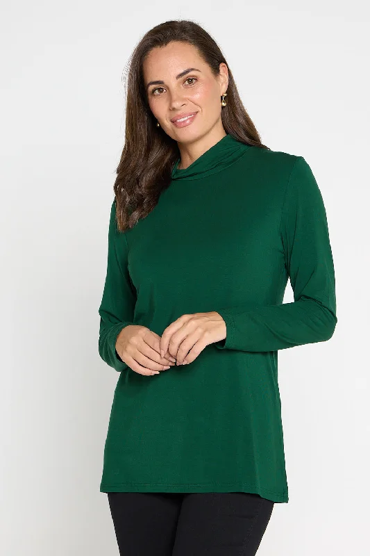 Deb Bamboo Skivvy - Forest Green Sophisticated Women's Tailored