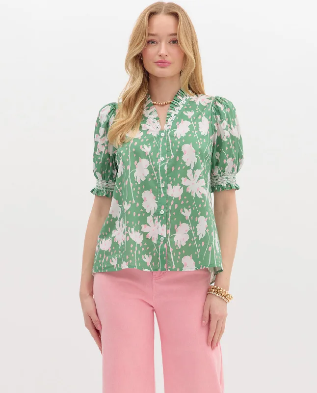 Flower Print Top Modern Women's 