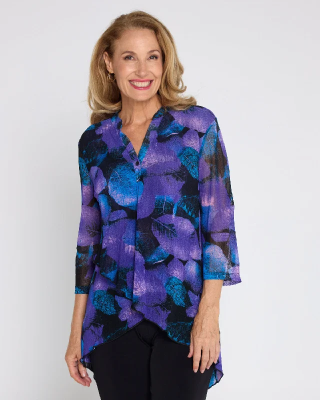 Fernside Top - Midnight Flora Relaxed Women's Beachy