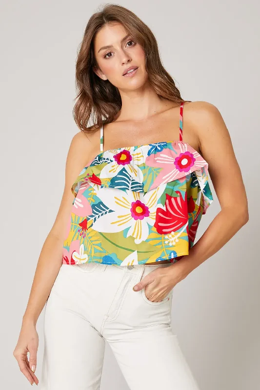 Grenada Ruffle Crop Cami Sleek Women's 