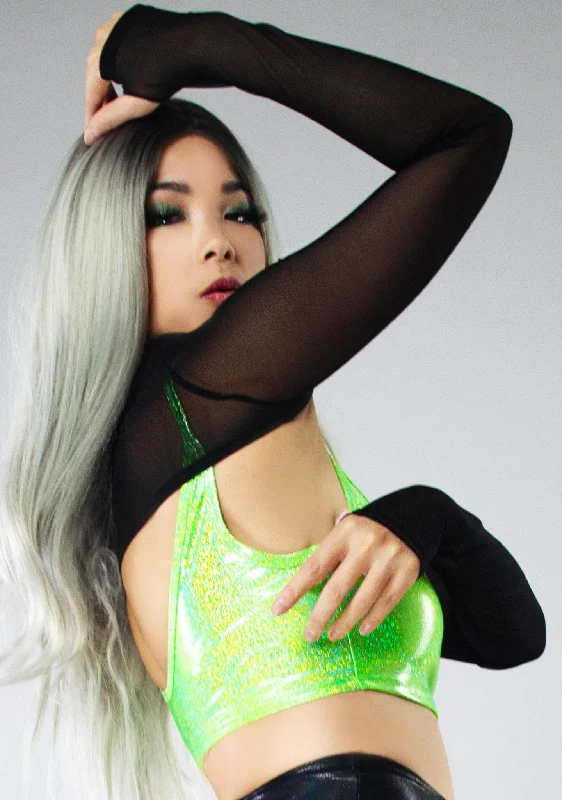 Virtual Vortex Mesh Shrug Laid - back Women's Style