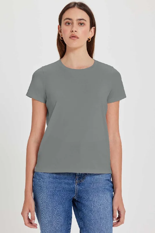 Organic Boy Tee in Neutral Gray European