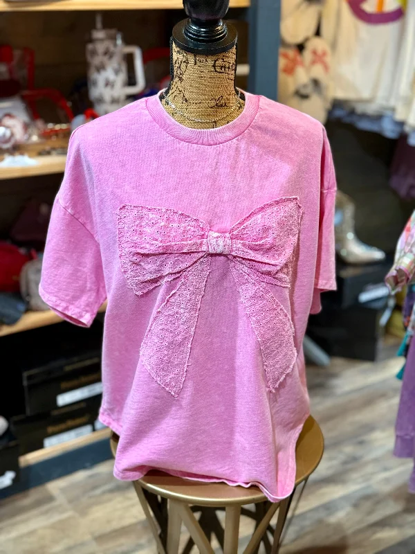 Stephie Mineral Washed Bow Top Earthy Women's 
