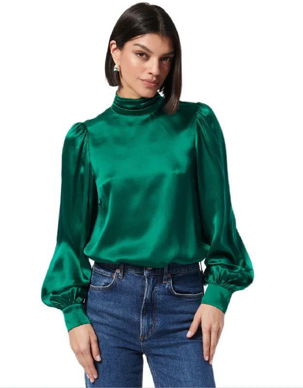 Nurys Top in Winter Green Bold Women's Animal Print