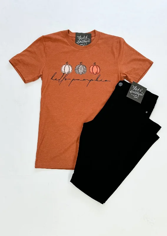 Hello Pumpkins Tee - Short Sleeve Classic Women's Tweed