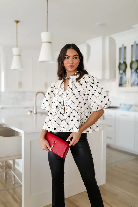 Norah Blouse - Ivory Dynamic Women's Moto