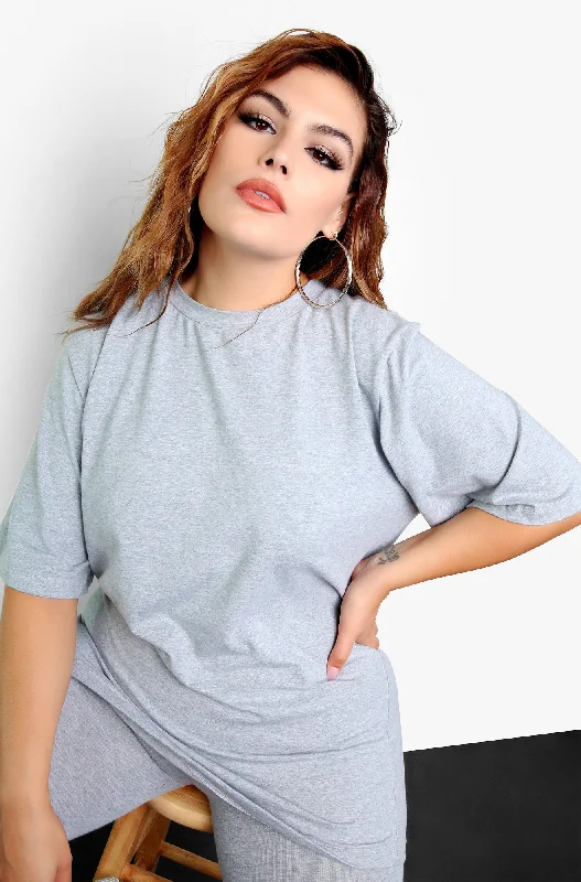 Essential Longline Top - Grey Preppy Women's College