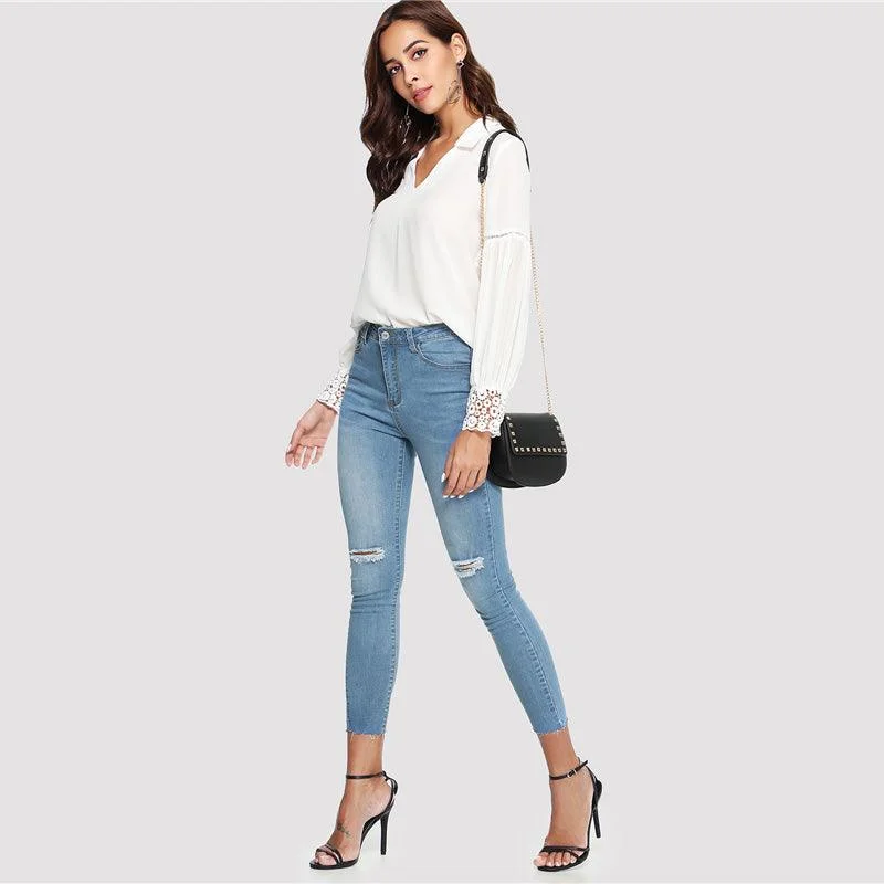 GRACE & LACE BLOUSE Sleek Women's Metallic