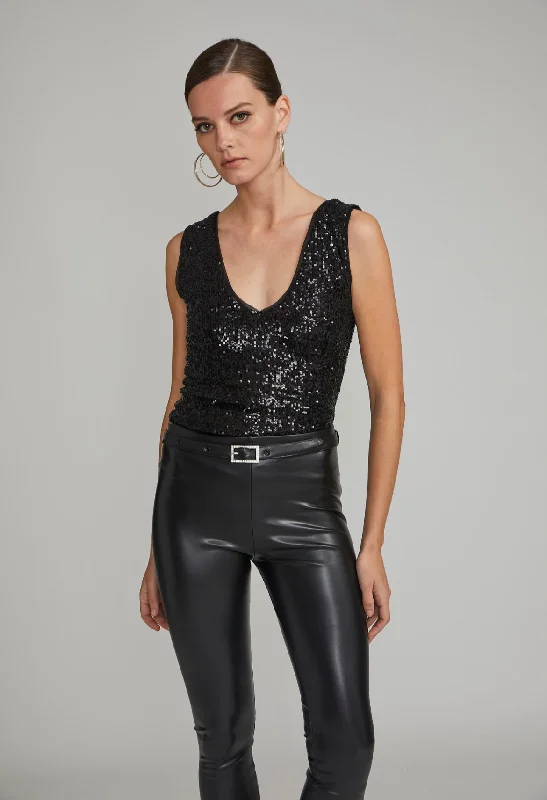 Malone Sequin Top in Black Bohemian Women's Free