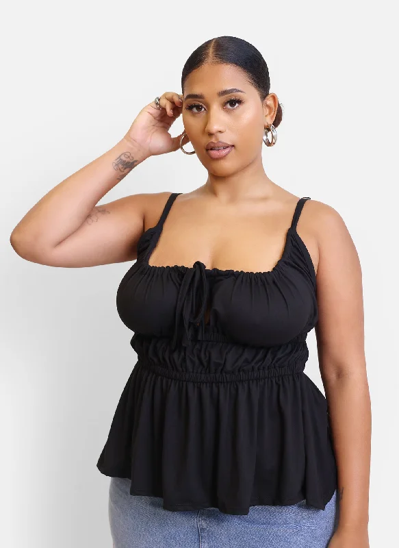 Aliah Ruched Top Casual Women's Loose - fitting