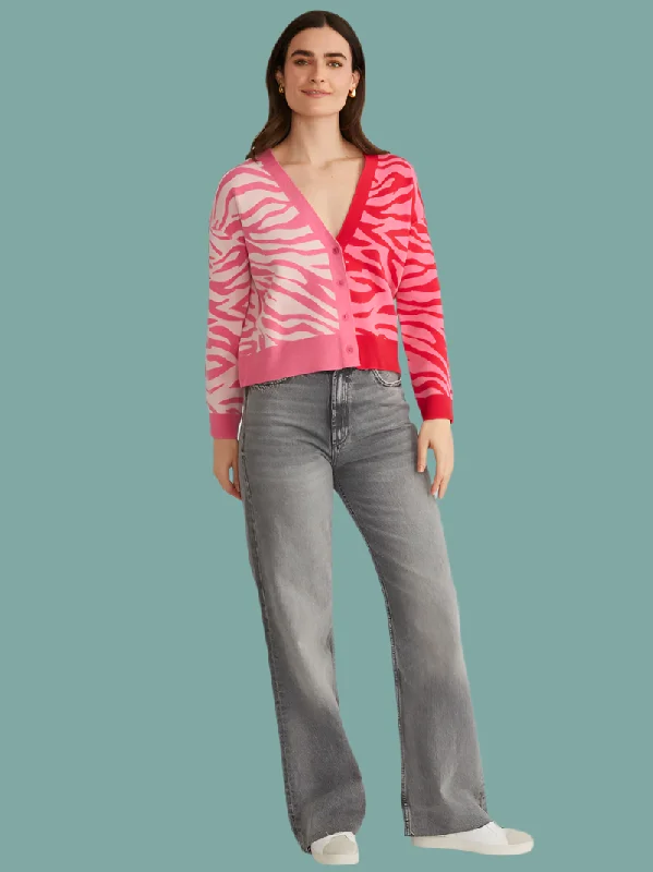 Nicole Colorblock Cardigan Vintage Women's 1970S 