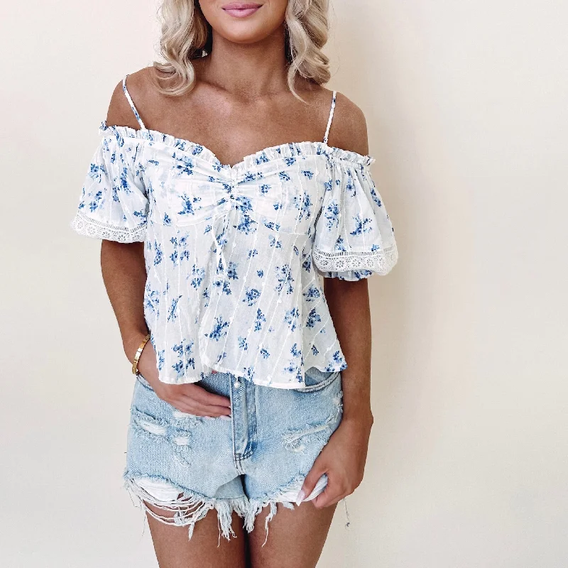 Summer Floral Top Monochromatic Office Style