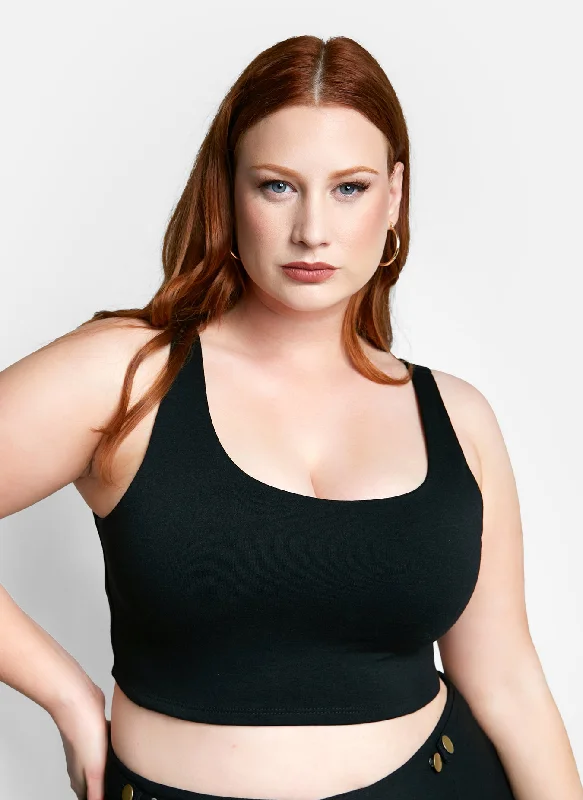 Essential Tank Crop Top - Black Modern Women's Tech