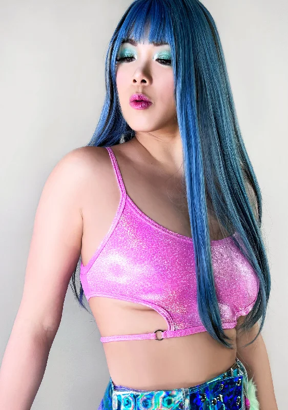 Bubblegum Beats Pink Cropped Top Compression