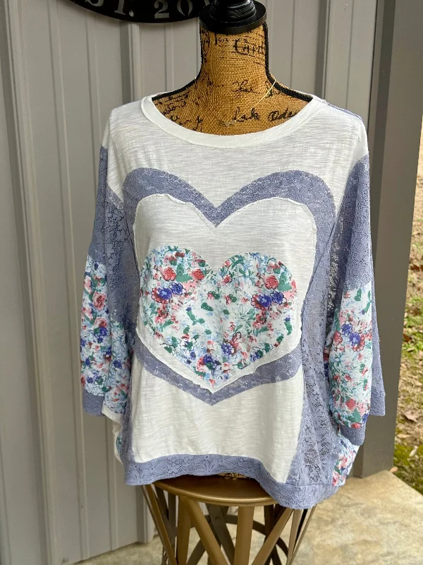 Poppy Patchwork Top Feminine Women's Style 