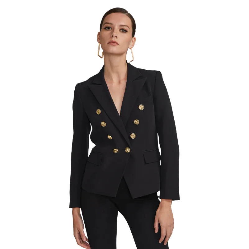 Janna Crepe Blazer in Black Street