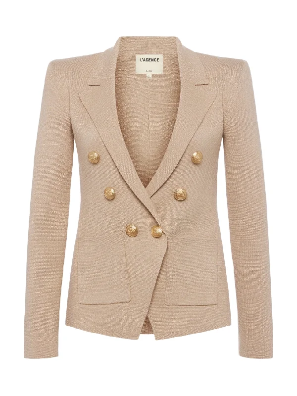Kenzie Metallic Knit Blazer Sophisticated Women's Tailored