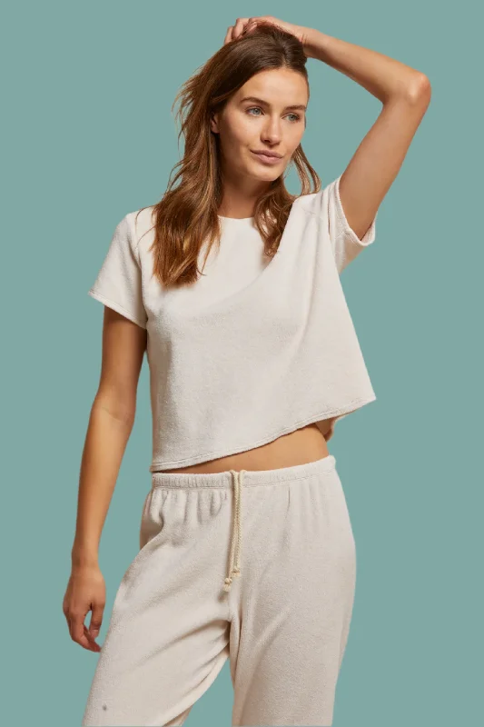 Clara Velour Crew Tee European