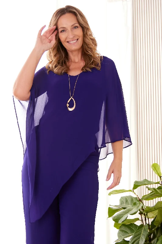 Aubriella Top - Purple Vacation