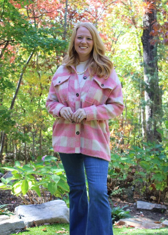 Checking You Out Shacket Cool Women's Distressed