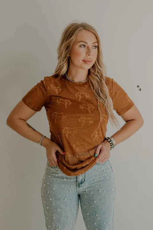 BUCK FIFTY TEE *SADDLE Refined Women's Hand - crafted