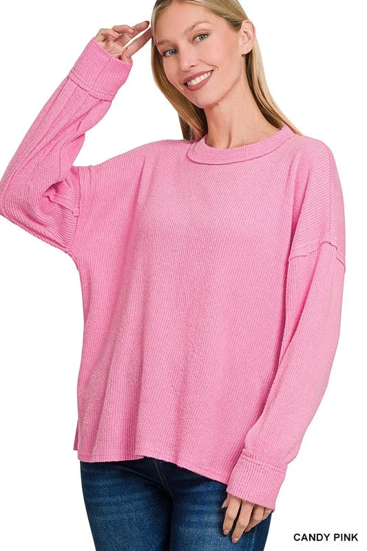 The Versatile Hacci Long Sleeve Trendy Women's Oversized