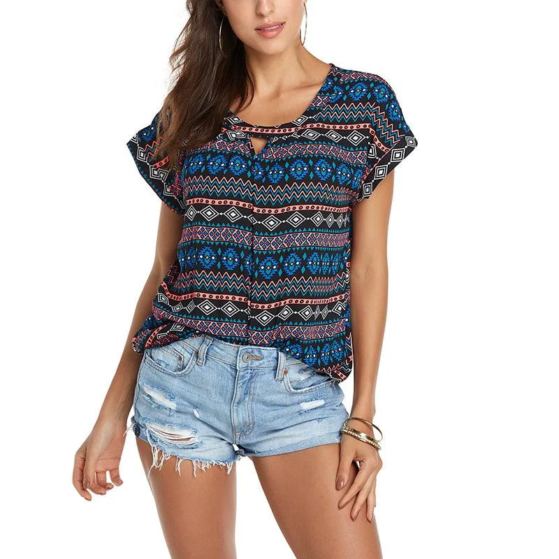 CHEYNNE’S CHIFFFON PEEK-A-BOO TOP Cool Women's Distressed
