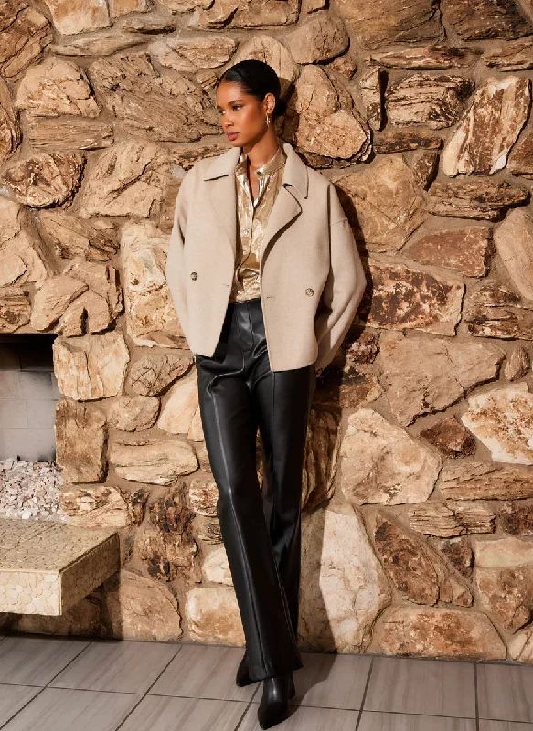 Cropped Jacket in Sand Earthy Women's 